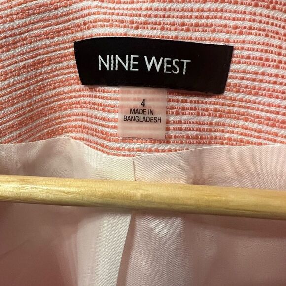 NINE WEST Coral Tweed Open Short Blazer 4 - Picture 6 of 6